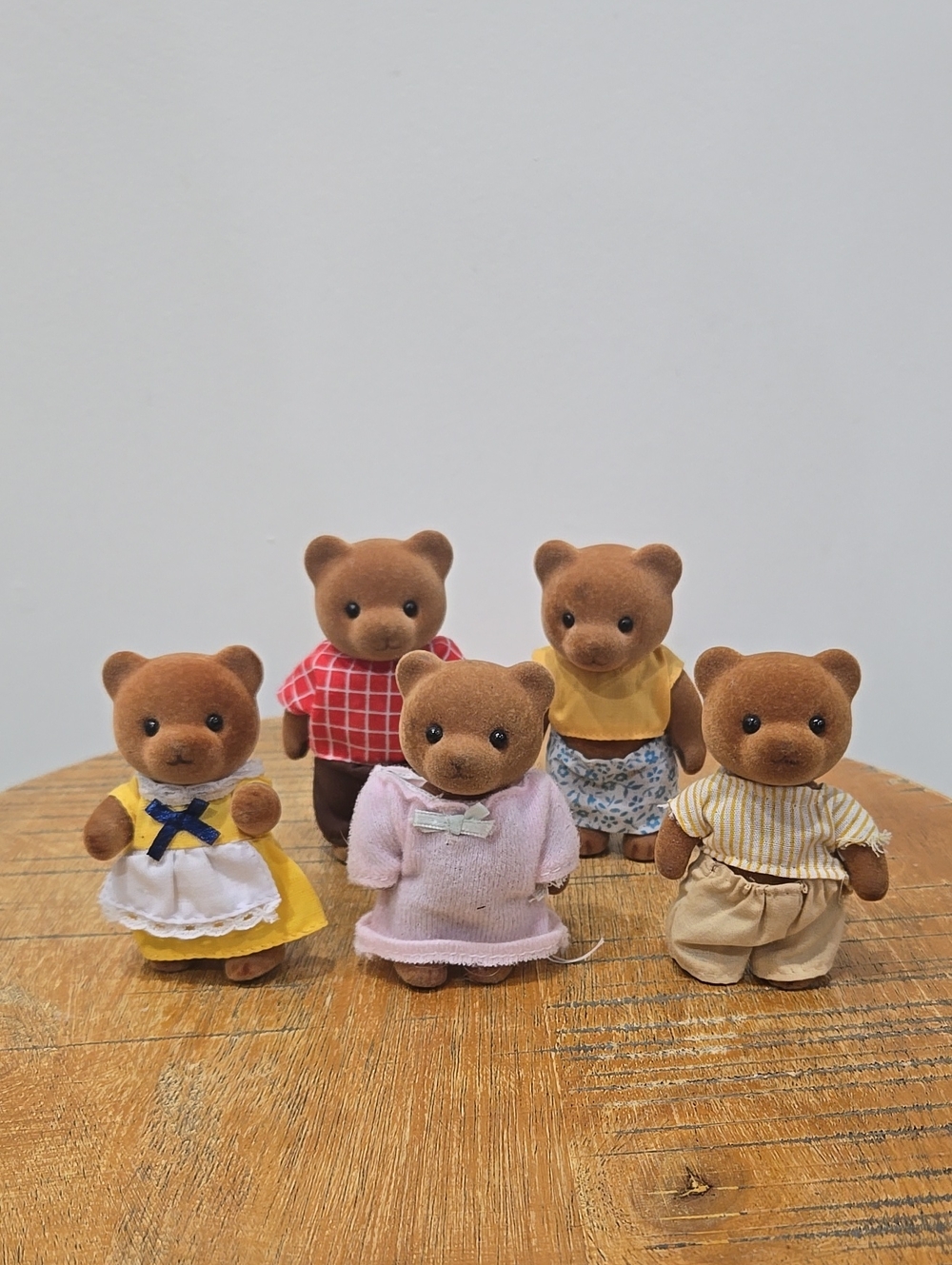Sylvanian Families Calico Critters Bear Dolls (Lot Of 5)